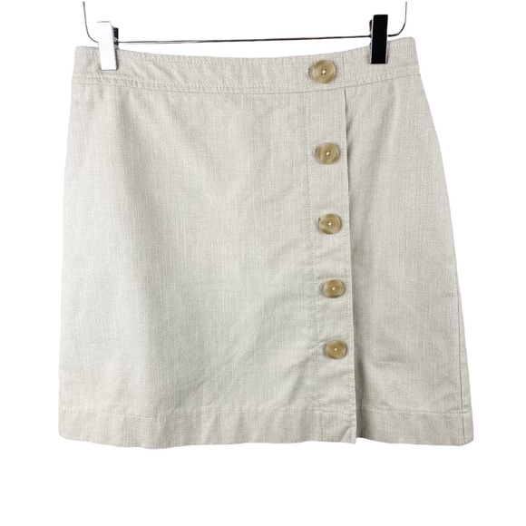 Ann Taylor Petite Tan Button Pencil Skirt Work Casual 6P - Picture 2 of 9